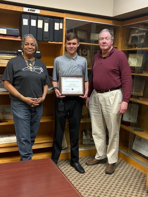 Receiving a certificate of recognition